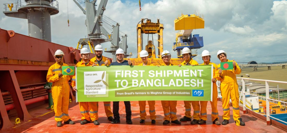 COFCO International envia primeiro carregamento de soja sustentável certificada para Bangladesh