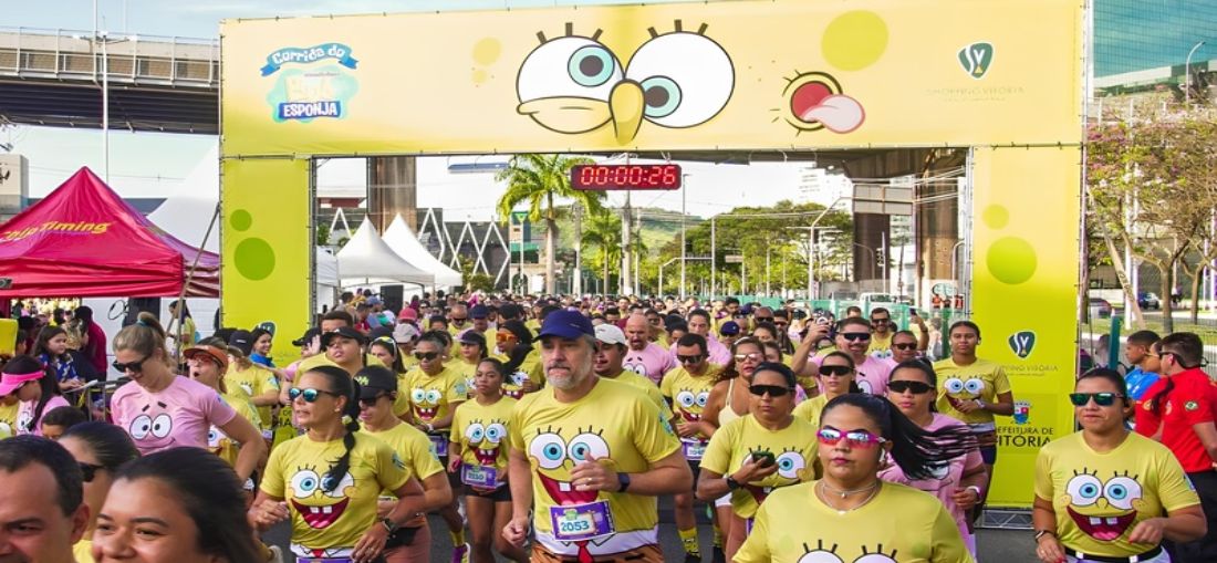 Com mais de 75% das vagas preenchidas, Corrida do Bob Esponja no RibeirãoShopping entra na reta final de inscrições