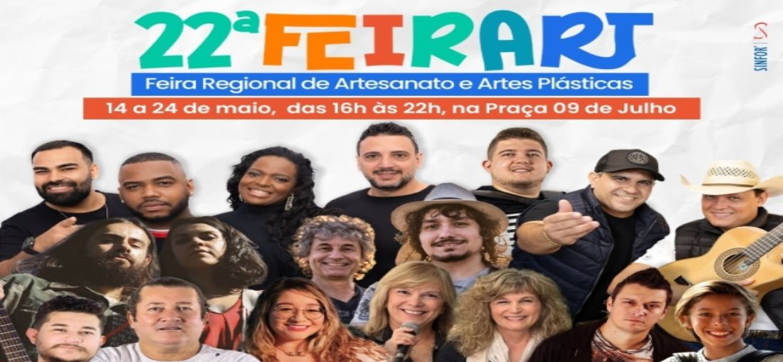Feirart 2026: artesanato, cultura e gastronomia tomam conta da Praça 9 de Julho a partir do dia 14
