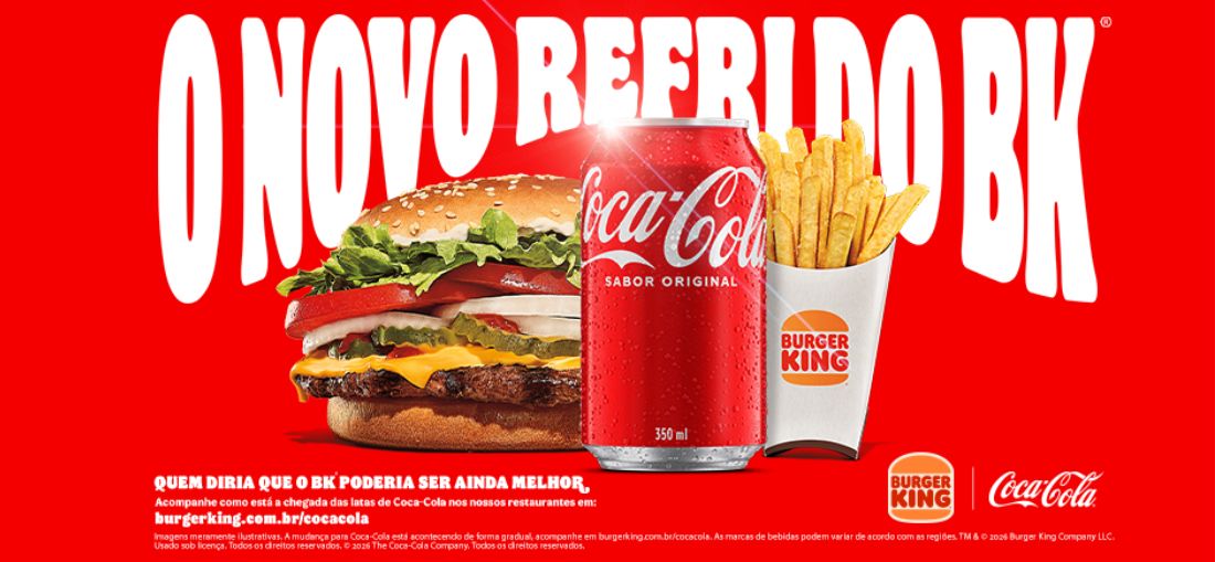 Quem diria que o BK® poderia ser ainda melhor: Coca-Cola® é o novo refri do Burger King®